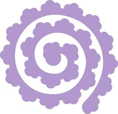 an abstract purple and white design with spirals in the center on a white background