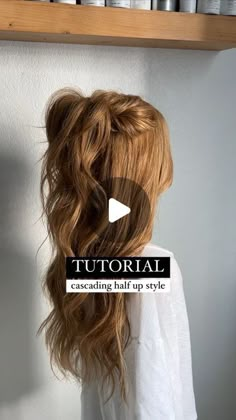 Easy Half Up Half Down Hairstyles For Wedding, Half Up Easy Wedding Hair, Easy Long Hair Half Up Styles, Wedding Simple Half Up Half Down, Easy Formal Hairstyles Half Up, Wedding Hair Medium Length Tutorial, Simple Wedding Half Updo, Formal Hair Tutorial Step By Step, Holiday Half Up Hair