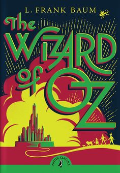 the book cover for the wizard of oz by l frank baum, with an image of