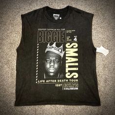 Love The 90s, 90s Fits, Biggie Smalls, 90s Shirts, Music Tees, Sleeveless Tee, Sleeveless T Shirt, Sleeveless Tshirt, Music Bands