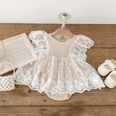 Princess Onesie, Summer Bodysuits, Onesie Dress, Girl Onesies, Dress For Girls, Lace Romper, Romper Dress