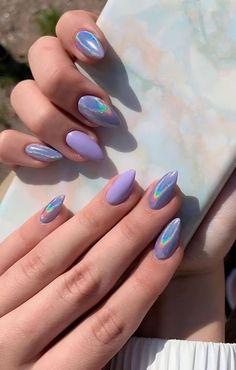 Unghie Sfumate, Pink Chrome Nails, Pastel Nails Designs, Chrome Nails Designs, Purple Nail Designs, Lavender Nails, Thanksgiving Nails, Nails Polish, Pastel Nails