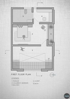 the first floor plan is shown in black and white