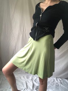 This skirt is so soft and the color is so cute, It screams Y2K! Says size S but has a pretty stretchy waste band so can fit a M. From a 2000's yoga company️ lmk if you have any questions! Green High Waist Y2k Skirt, Yoga Skirt, Womens Skirts, Womens Skirt, Favorite Outfit, Art Collection, Yoga, Bathing Beauties, Display Homes