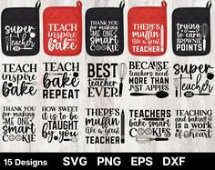 teacher appreciation svg bundle for teachers, teachers day svg files and other design elements