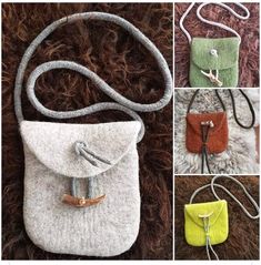 four different types of purses with handles