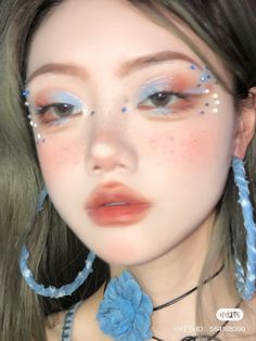 Blue Asian Makeup, Special Makeup, Alternative Makeup, Colorful Eye Makeup