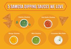 five different dipping sauces we love