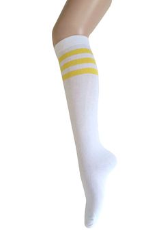 Multi-colors Triple Stripes Roller Skate Retro Tube Knee High Socks. Great for Sports and Halloween Costumes and Cosplay and Party Event and Cheerleading Team. Nice Gift for Birthday and Holiday. They're can be wear in multi-occasion, One size fit most(women's size 5.5-10.5). They're made by combed cotton and polyester and spandex, the features are comfortable and breathable and elasticity and machine washable. White Knee-high Hosiery For School, White Stretch Hosiery For School, White Stretch School Hosiery, White Stretch School Socks, Trendy White Knee-high School Socks, Trendy White Knee-high Socks For School, White Knee-high School Hosiery, White School Socks, White Knee-high School Socks