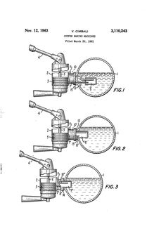 three different types of water spigots from the early 1900's, including one with