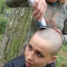 A Company Intent On Making Sure Heads Are Shaved — You were so vain with all that hair. Now it’s just... Buzzed Hair Women, Girls With Shaved Heads, Bald Head Women, Forced Haircut, Bald Look, Shaved Head Women, Buzzed Hair, Shave Her Head, Shave My Head