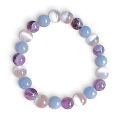 PRICES MAY VARY. 7 inch bracelet with 8mm beads Chakras: Crown, Third Eye, Throat Element: Wind Affirmation: I am always surrounded by love and benevolence. I listen to the inner promptings of my angelic companions. Crystals: Angelite, Selenite, Amethyst Angelite has a very calming and gentle energy that makes it perfect for meditation. Angelite can instantly help you on your way to connect with the Angelic realm. This stone is connected to the higher self and finding your spiritual sense of pur Chakras Crown, Surrounded By Love, Bracelets Crystal, Beady Eye, Angel Bracelet, Reiki Jewelry, Angelic Realm, 8mm Beads, Energy Bracelets