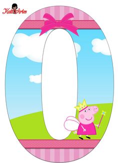 the letter o is for pepo with a pink ribbon and a princess crown on it