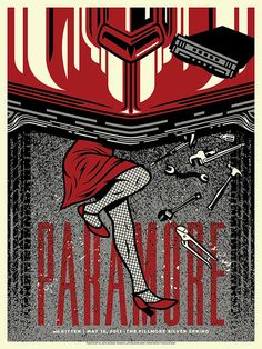 a poster for the movie paranore with an image of a woman in fishnet stockings