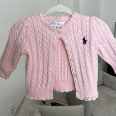 Never Worn Pink Ralph Lauren Baby Cardigan Very Soft 3m Baby Ralph Lauren, Baby Pink Clothes, Pink Ralph Lauren, Ralph Lauren Cardigan, Mom Dr, Baby Wardrobe, Kids Cardigans, Designer Baby Clothes, Dream Aesthetic