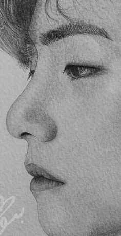 ♡V♡ Jungkook Portrait Drawing, Jungkook Cute Drawing, Jungkook Sketch Pencil Easy, Sketches Pencil Aesthetic, Jungkook Drawing Easy, Tae Drawing, Jungkook Drawing Sketch, Aesthetic Pencil Sketches, Jungkook Sketch