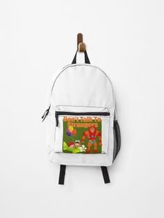 "Don't Talk To Strangers - Weird man Danger " Backpack by yhdeSign | Redbubble