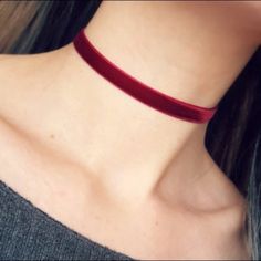 Red Velvet Adjustable Choker Red Velvet Choker, Red Choker, Popular Necklaces, Jane Doe, Beaded Collar Necklace, Choker Style Necklace, Chocker Necklace, Bold Necklace, Costume Necklaces