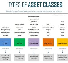 the types of asset classes that are available for each individual to use in their business