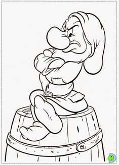 an old cartoon character sitting on top of a barrel with his arms around the head