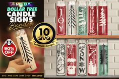 the dollar tree candle signs bundle is on sale