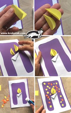 step by step instructions on how to make an origami card