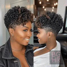 Texturized Short Hair For Black Women, Black Women Tapered Natural Hair, Short Haircut Natural Hair Black Women, Haircut For Black Woman, Short Curly Styles Natural Curls, Hair Color For Natural Hair Black Women, Natural Curly Pixie Haircut Black Women, Pixie Cut On Natural Hair Black Women, Natural Short Cuts For Black Women