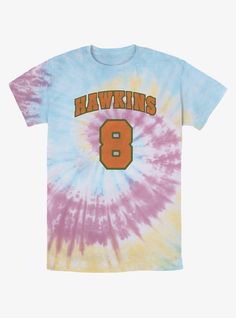 Please note: wash pattern may vary.Lightweight 100% combed ring spun cottonWash cold; dry lowImportedListed in men's sizes Stranger Things T Shirts, Her Universe, Tie Dye T Shirts, Dye T Shirt, Tie Dye Top, Stranger Things, Fashion Forward, Tie Dye, Design Inspiration