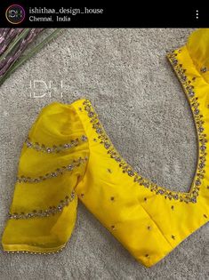 Bridal Sari Blouse Designs, Net Blouses For Pattu Sarees, Pattu Work Blouse Designs Latest, Yellow Maggam Blouse, New Latest Blouse Pattern For Silk Saree, Fancy Saree Blouse Designs Latest Back, Blouse Works Latest Designs, Unique Aari Designs, Aari Work Back Design