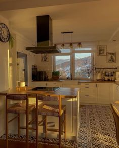 the kitchen is clean and ready for us to use in its new owner's home