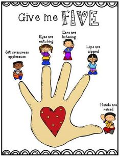 a hand with five children on it and the words give me five written in different languages