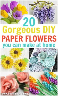 20 gorgeous diy paper flowers you can make at home