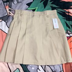 Nwt Girl Izod Uniform Skirts With Shorts Attached. Brand New/ Never Worn. Color: Khaki. Sizes Available: 14 Regular And 14.5 Plus. Comes From A Smoke And Pet Free Home. Blouse Ideas, Backpacks For School, Khaki Skirt, Uniform Pants, Stylish Backpacks, Satin Blouse, Fashion Studio, School Outfit, School Backpacks