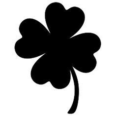 a four leaf clover silhouetted against a white background