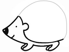 a drawing of a bear with an egg on its back