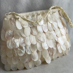 Reposhing This Item I Purchased From @Emystrez. Loved It, But Ready To Rotate For Something New. Questions? Leave A Comment Below! Pearl Purse, Basic Necessities, Shell Purse, Sequin Backpack, Tooled Leather Purse, Emerald Bead, Bridal Clutch, My Iphone, Mini Tote Bag