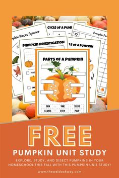 pumpkin unit study with free printables