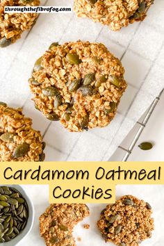 an image of homemade cardamom oatmeal cookies