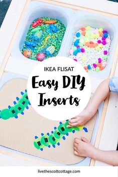 an easy diy project for toddlers to make with their hands and fingers, including beads