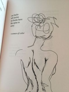 an open book with a drawing of a woman's body