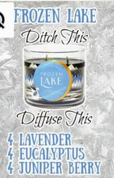 the frozen lake candle is shown in this advertisement