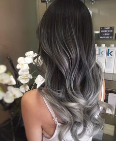 Hair Ideas Ombre, Balayage Silver, Hair Color Ash, Color Hair Ideas, Ash Balayage, Best Ombre Hair, Ash Hair, Brown Ombre Hair