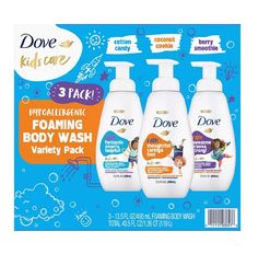 Dove Kids Care Foaming Body Wash, Variety Pack (13.5 fl. oz., 3 pk.) Description : Dove kids care foaming body wash is tear-free, sulfate-free, paraben-free and phthalate-free , perfect for kids daily skin care routine. It’s never too soon to teach kids the power of self-care. With Dove Kids Care Foaming Body Wash Variety Pack, you can help give children the encouragement to look after themselves in a way that’s fun while giving them the gentle care their skin needs. Suitable for all skin types, Sulfate Free Body Wash, Berry Cookies, Foaming Body Wash, Smoothies For Kids, Best Fragrances, Daily Skin Care Routine, Daily Skin Care, Foam Cleanser, Variety Pack