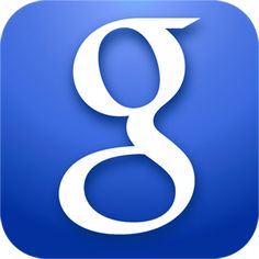 the google logo on a blue background