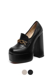 Elevate your style with Pilar Women's Platform Leather Pump Black Shoes by USS Shoes. Featuring a supportive square heel, genuine leather upper, and roomy square toe, these shoes provide a comfortable fit for all-day wear. Designed for the spring and autumn seasons, they feature a slip-on closure and a 3-inch heel height. • Heel Type: Square Heel• Upper Material: Genuine Leather• Toe Shape: Square Toe• Fit: Fits true to size, take your normal size• Season: Spring/Autumn• Sole Material: TPR• Clos Heels Short, Dressy Shoes, Platform Loafers, Chunky Block Heels, Gorgeous Shoes, Heel Type, Womens Boots Ankle, Spring And Autumn, Short Boots