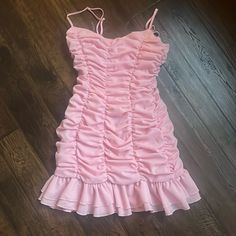 Never Worn Pink Lucy In The Sky Dress Size- Xs Pink Dresses Short, Dress Short Tight, Short Pink Dress, Lucy In The Sky Dress, Pink Bodycon Dress, Sky Dress, Pink Bodycon, Doll Closet, Pink Dress Short