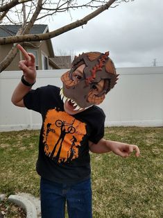 The T-Rex Mask will take you on prehistoric adventures with some jaw dropping fun! Amazing detail in Brown or Red. Interested in a different color just ask. Made out of craft foam and designed to be fun. One size fits all makes it great for all ages to wear for dress-up, costumes, plays, cosplay, Halloween or just every day fun. T Rex Cake, Greek Plays, Dino Costume, Dinosaur Mask, Craft Foam, Dinosaur Costume, Costume Masks, Baby Dinosaurs, Costume Mask