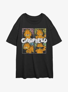 Oversized fit100% combed ring spun cottonWash cold; dry lowImportedListed in women's sizes Garfield Shirt Vintage, Garfield Clothes, Garfield T Shirt, Garfield Shirt, Street Cat, Dream Outfits, Casual Day Outfits, T Shirt Oversized, Oversized T Shirt