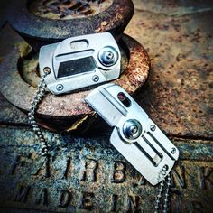 Dog Tag Knife Necklace | Grim Workshop Hidden Knife Necklace – Grimworkshop Hidden Knife, Hidden Knives, Knife Necklace, Dog Tags Military, Keychain Necklace, Small Tins, Tool Kits, Edc Knife, Modern Dog