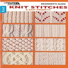 the beginner's guide to knit stitches and easy projects